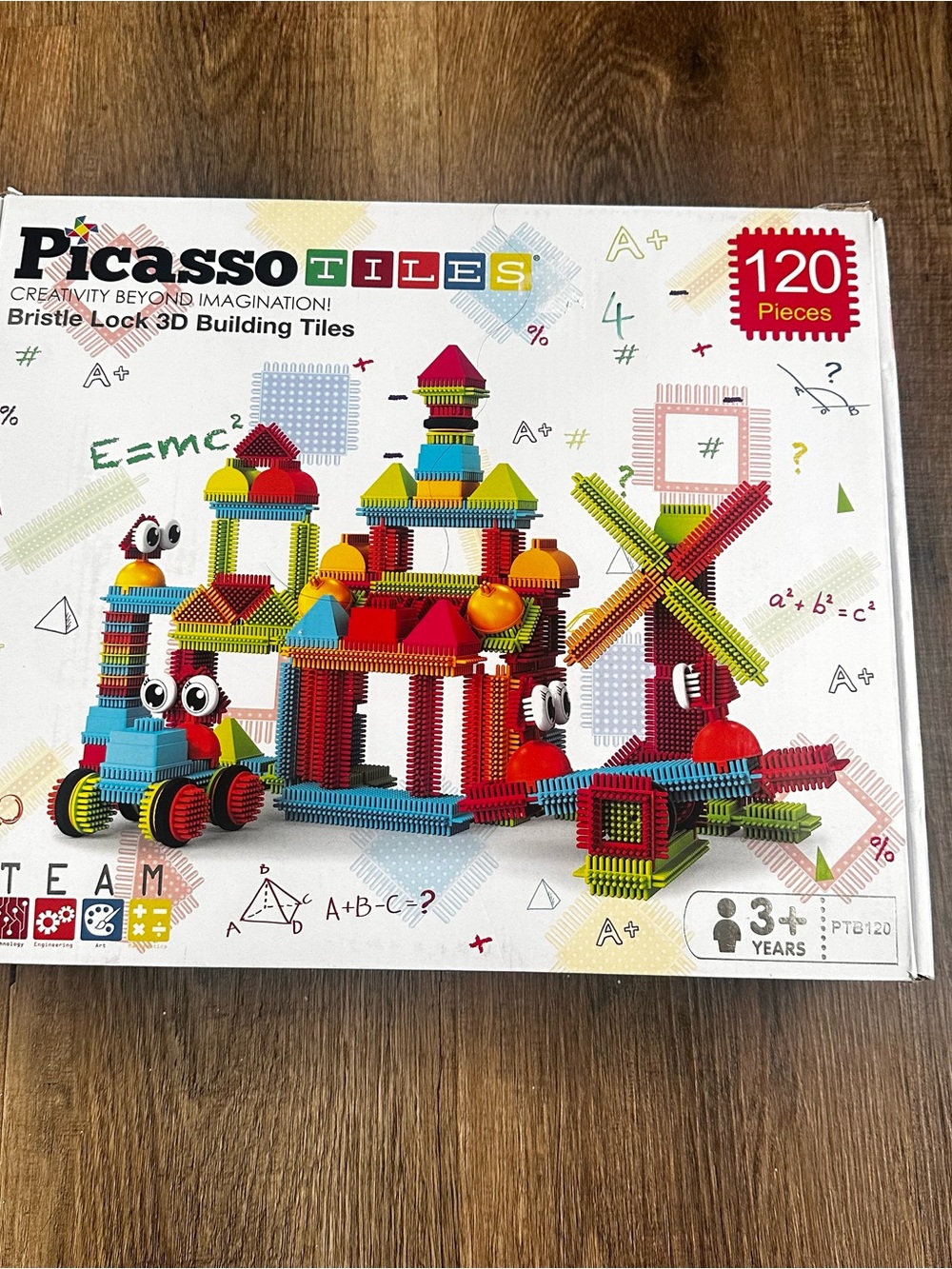 Picasso Tiles 120-Piece Bristle Lock 3D Building Tiles - Multicolor
